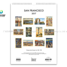 2020 Fashion Custom Printing Embossed Wall Calendar / Stationary